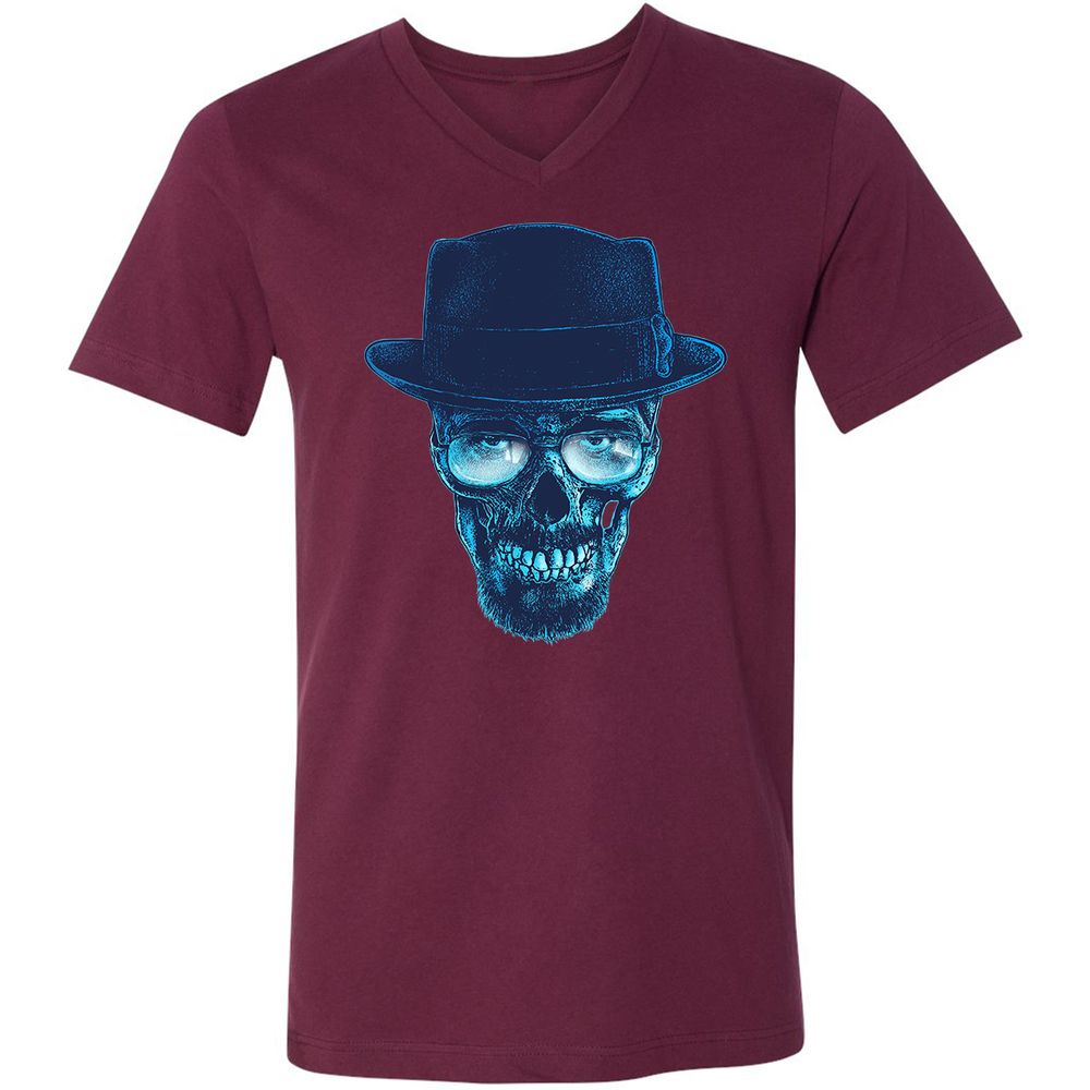 Unisex V-Neck T-Shirt - CBBU8THV - Maroon - 6