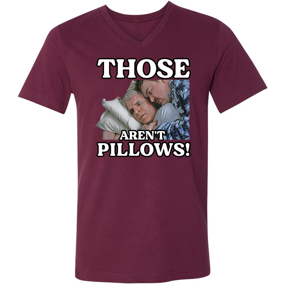 Unisex V-Neck T-Shirt - LBP6YN47 - Maroon - 6