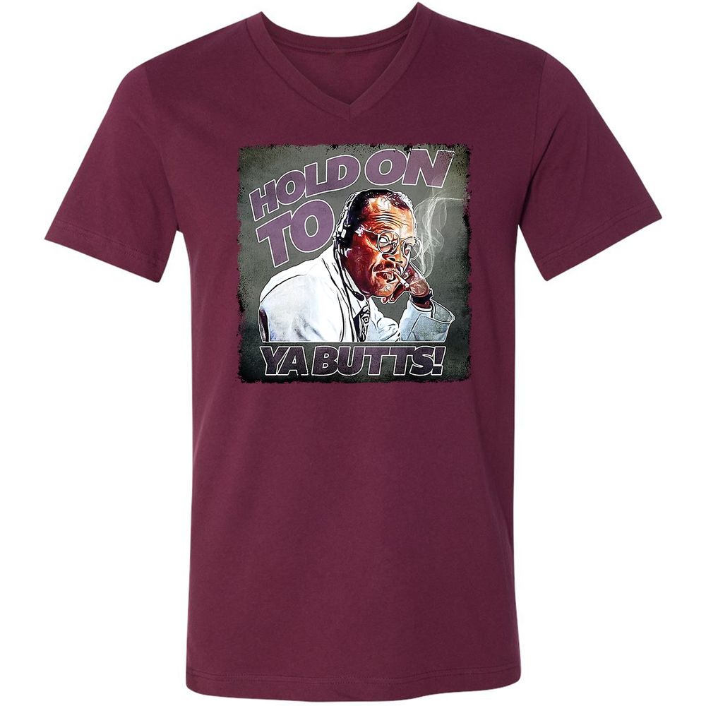 Unisex V-Neck T-Shirt - R5GK723G - Maroon - 6