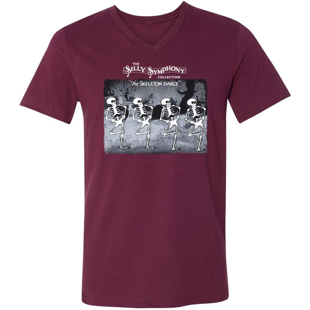 Unisex V-Neck T-Shirt - PZZUQTHR - Maroon - 6
