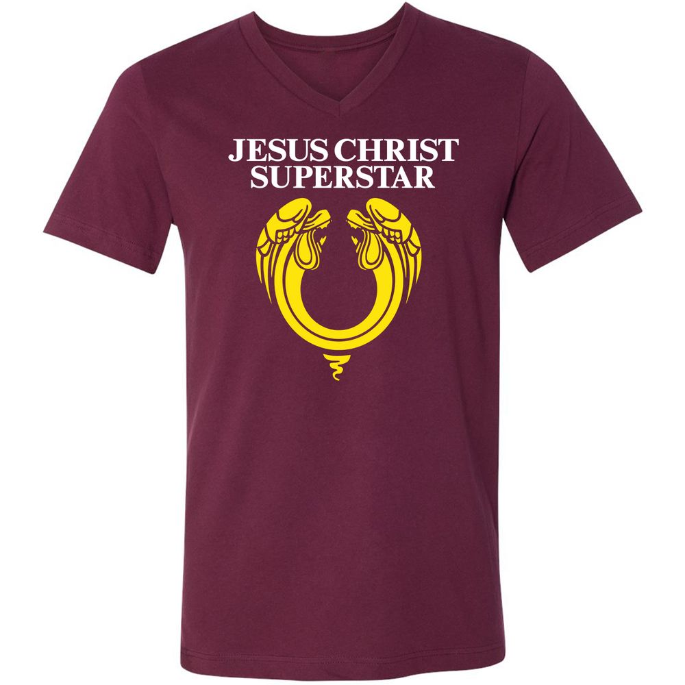 Unisex V-Neck T-Shirt - N18TJK59 - Maroon - 6