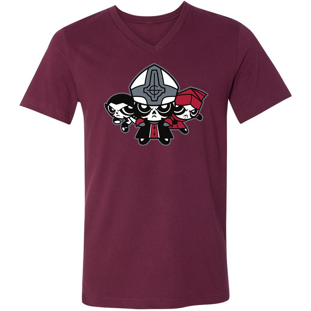 Unisex V-Neck T-Shirt - A5WJEP5Z - Maroon - 6