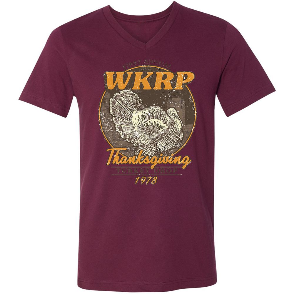 WKRP Turkey Drop - Maroon - 6