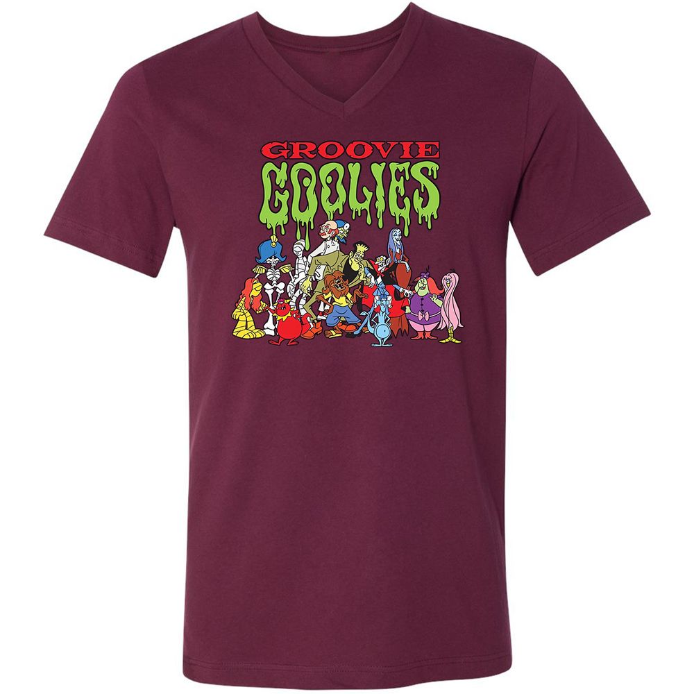 Unisex V-Neck T-Shirt - 8482BUY4 - Maroon - 6