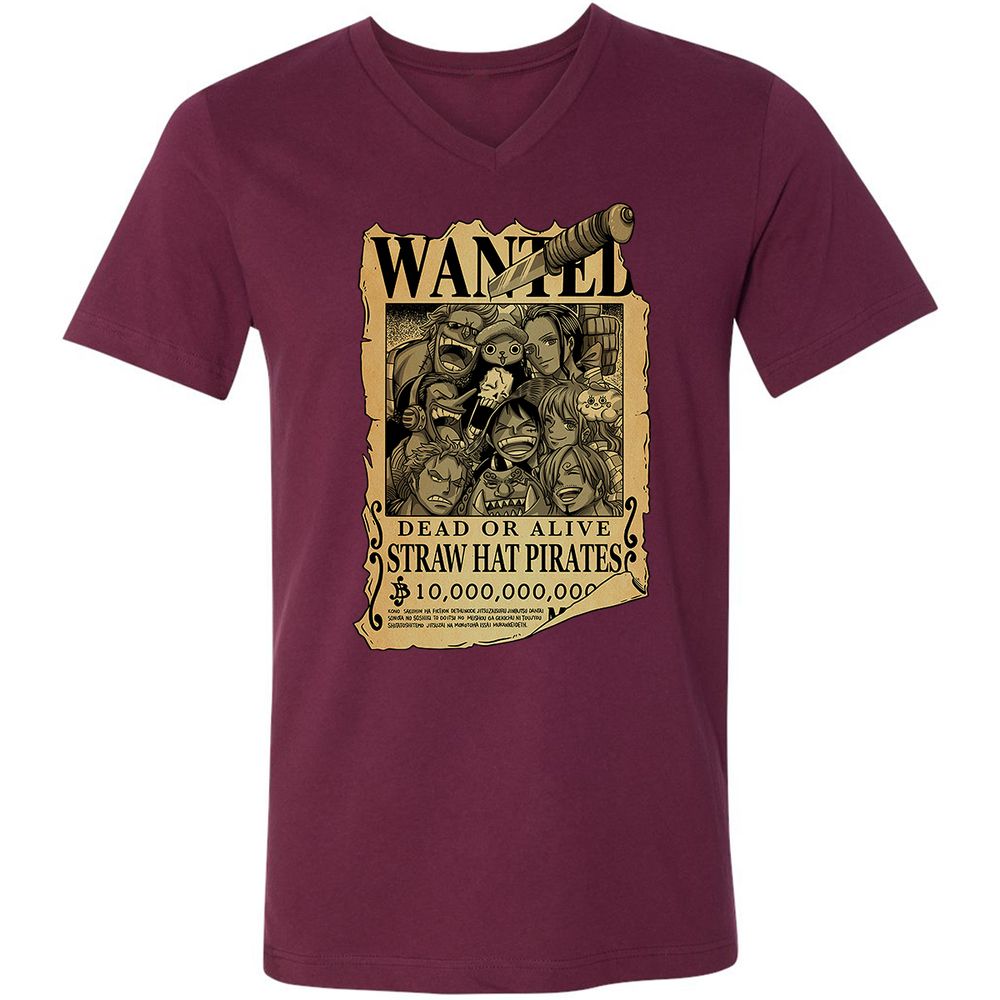 Unisex V-Neck T-Shirt - 1J4L674A - Maroon - 6