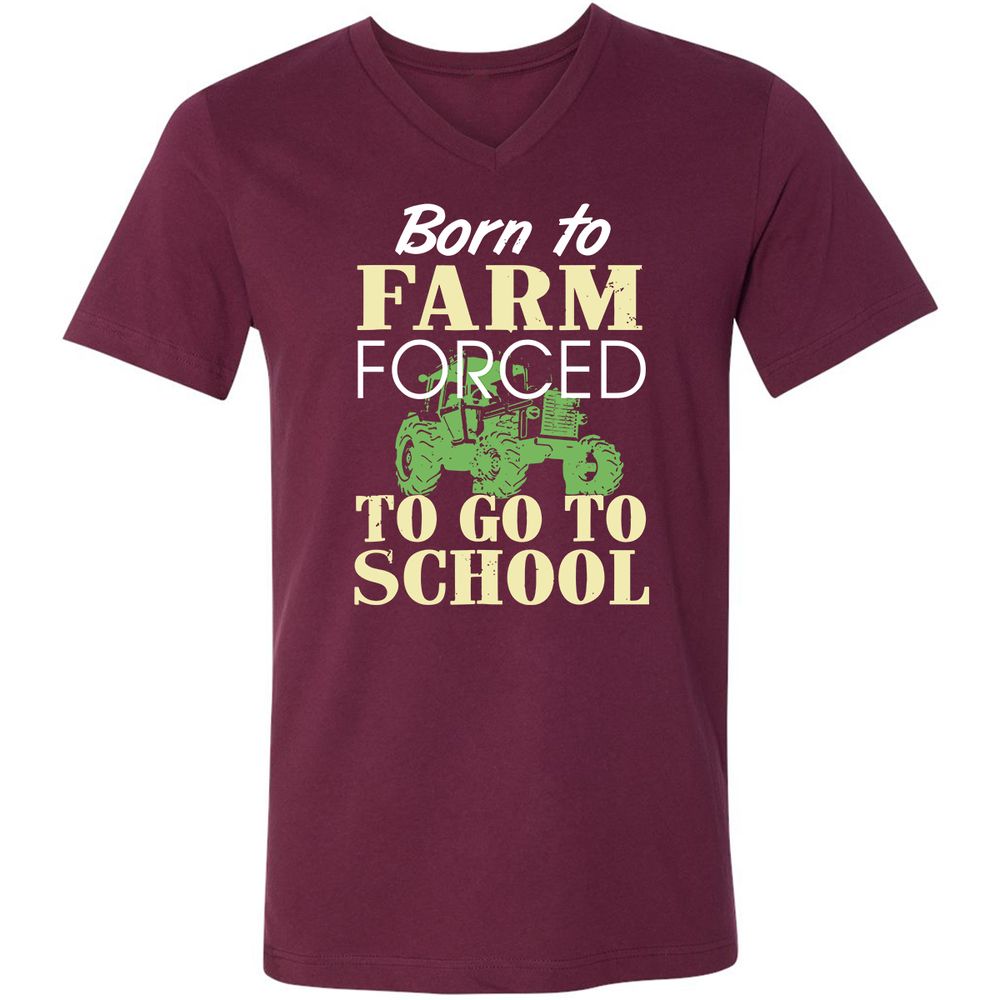 Unisex V-Neck T-Shirt - Z6YABT49 - Maroon - 6