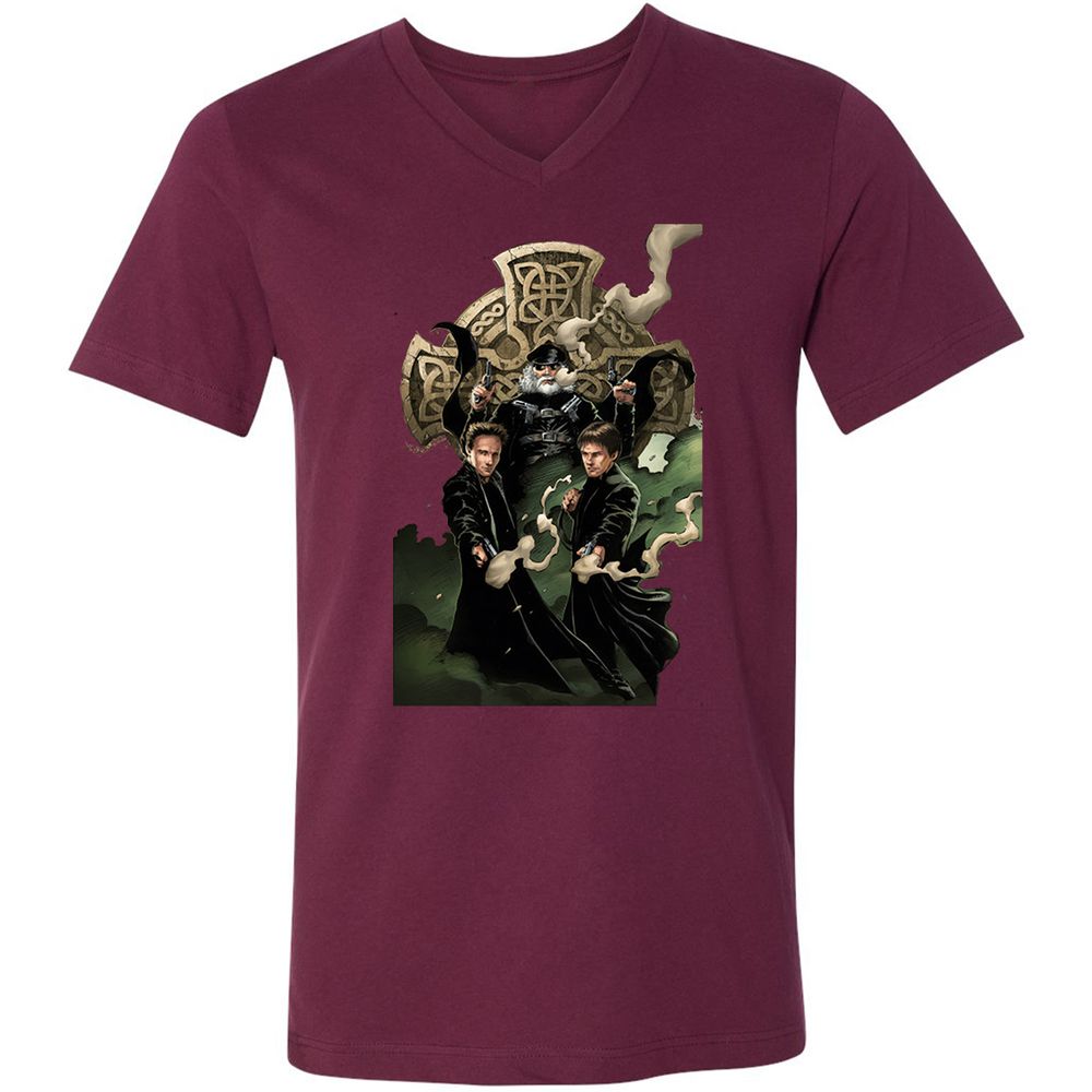 Unisex V-Neck T-Shirt - 6LBP9EX1 - Maroon - 6