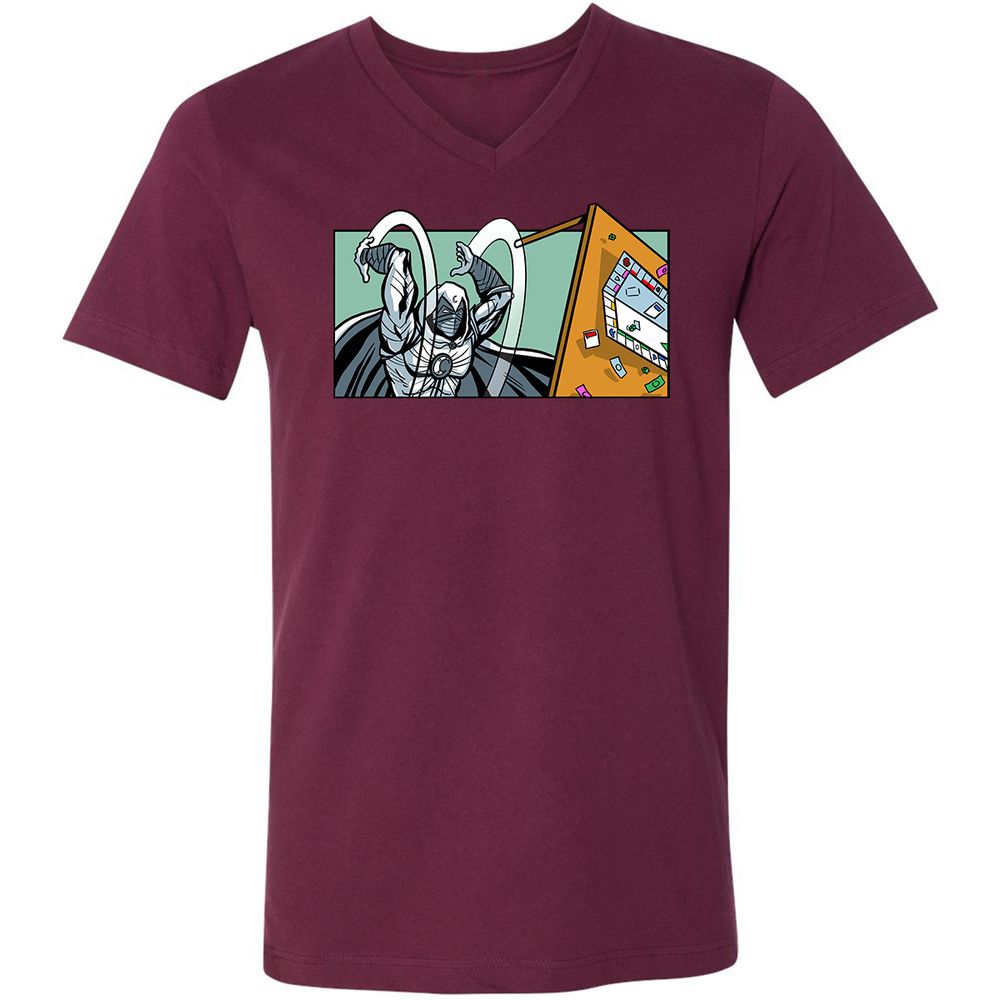 Unisex V-Neck T-Shirt - DVF36SGS - Maroon - 6