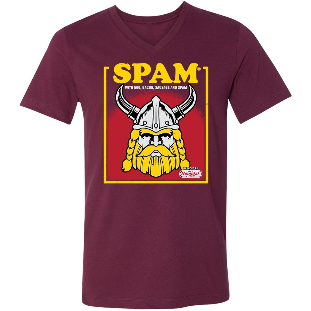 Unisex V-Neck T-Shirt - 2CVFT3V8 - Maroon - 6