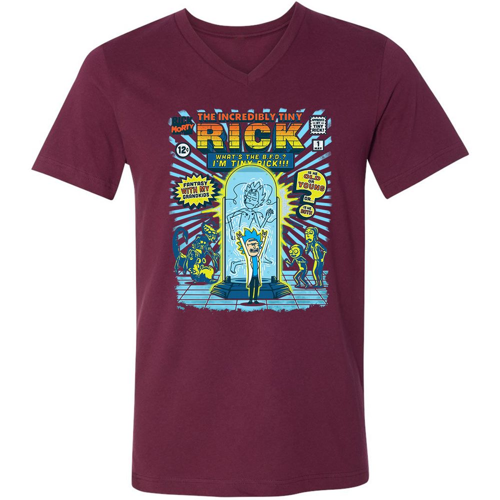 Unisex V-Neck T-Shirt - 9L8N3ESZ - Maroon - 6