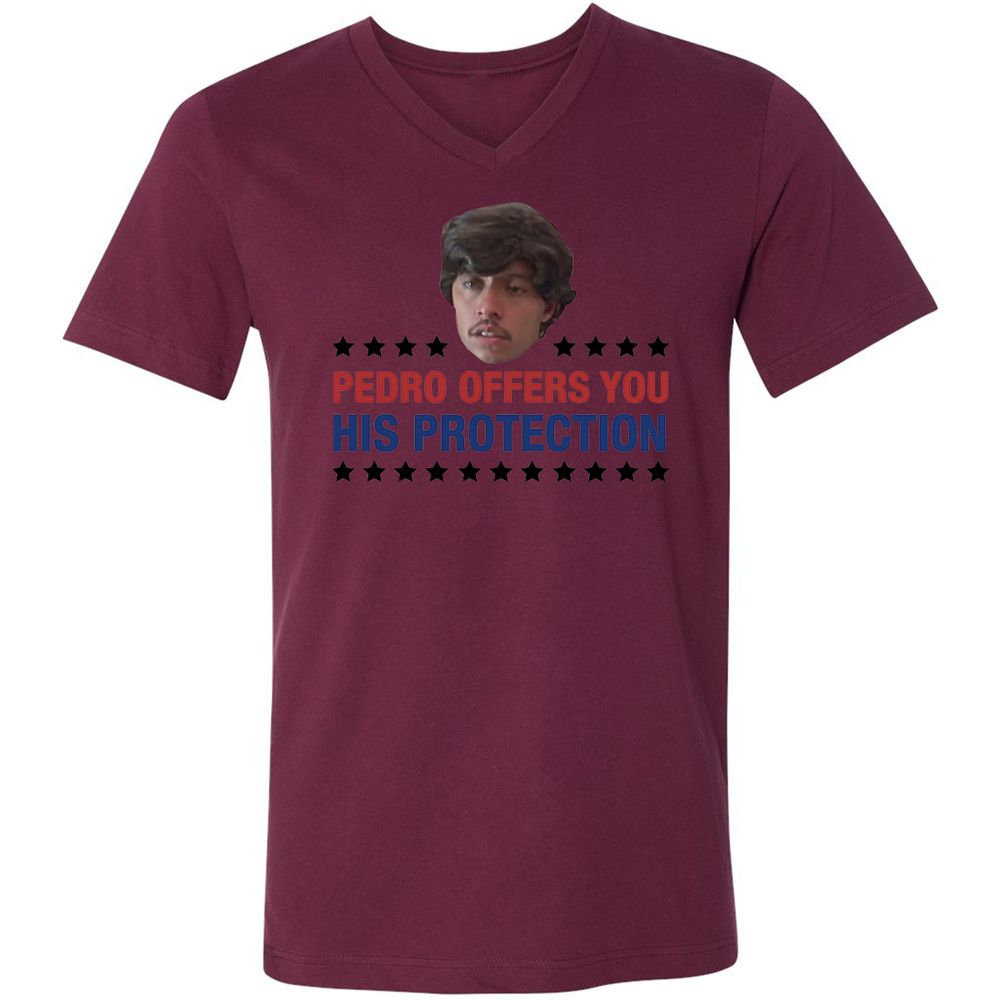 Unisex V-Neck T-Shirt - ABD3UGYG - Maroon - 6