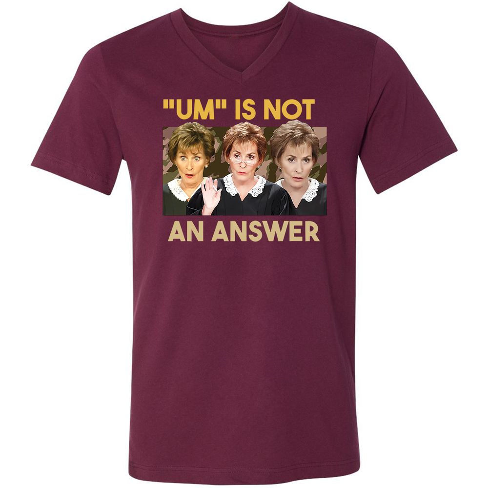 Unisex V-Neck T-Shirt - R82VV5LR - Maroon - 6