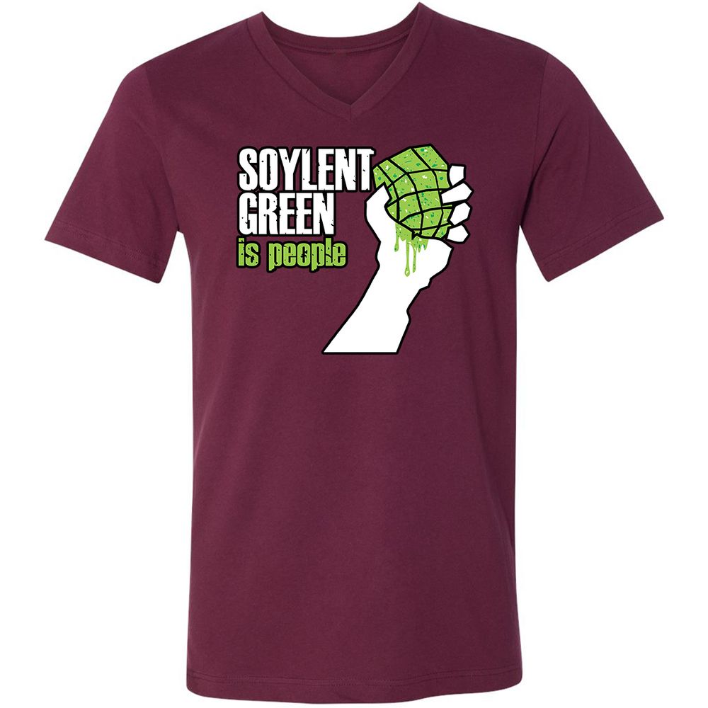 Unisex V-Neck T-Shirt - NYA7ZXCX - Maroon - 6