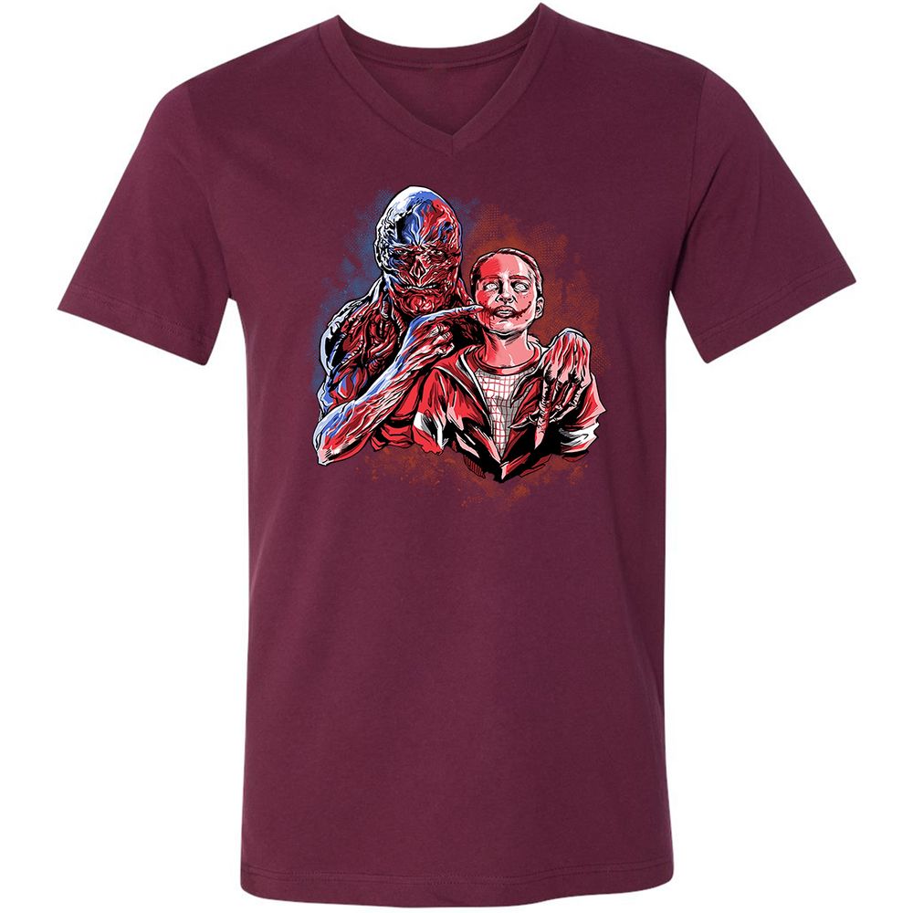 Unisex V-Neck T-Shirt - 7GS65VNT - Maroon - 6