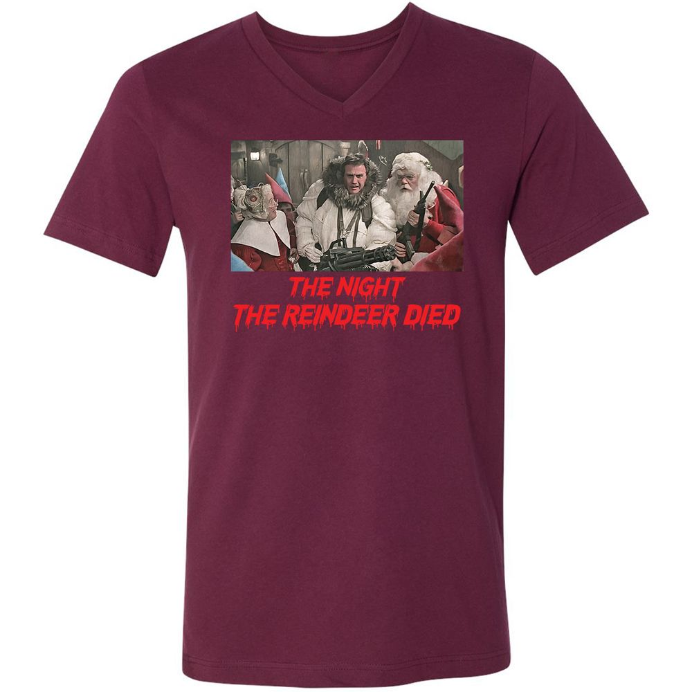 Unisex V-Neck T-Shirt - MLN11NRZ - Maroon - 6