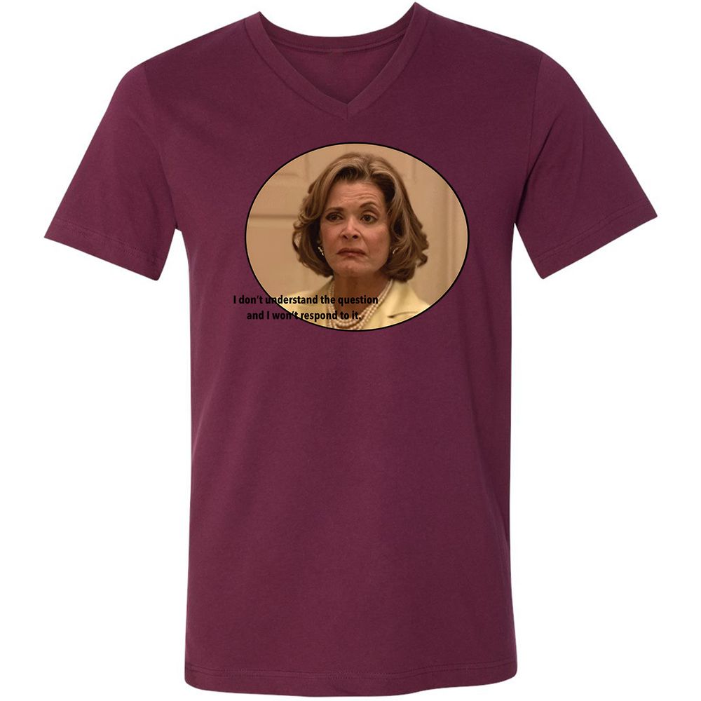 Unisex V-Neck T-Shirt - ZPYPUV49 - Maroon - 6