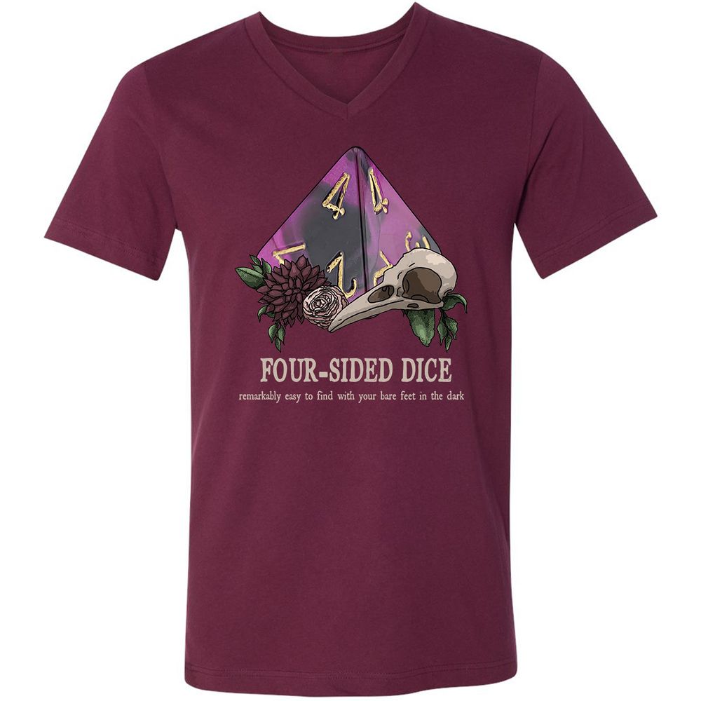 Unisex V-Neck T-Shirt - C1PYPELY - Maroon - 6