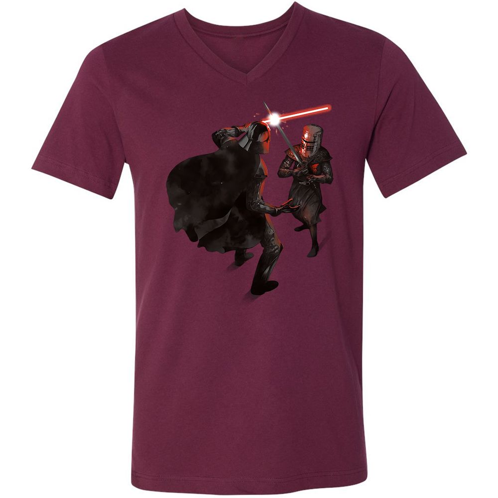 Unisex V-Neck T-Shirt - 16F16CUK - Maroon - 6