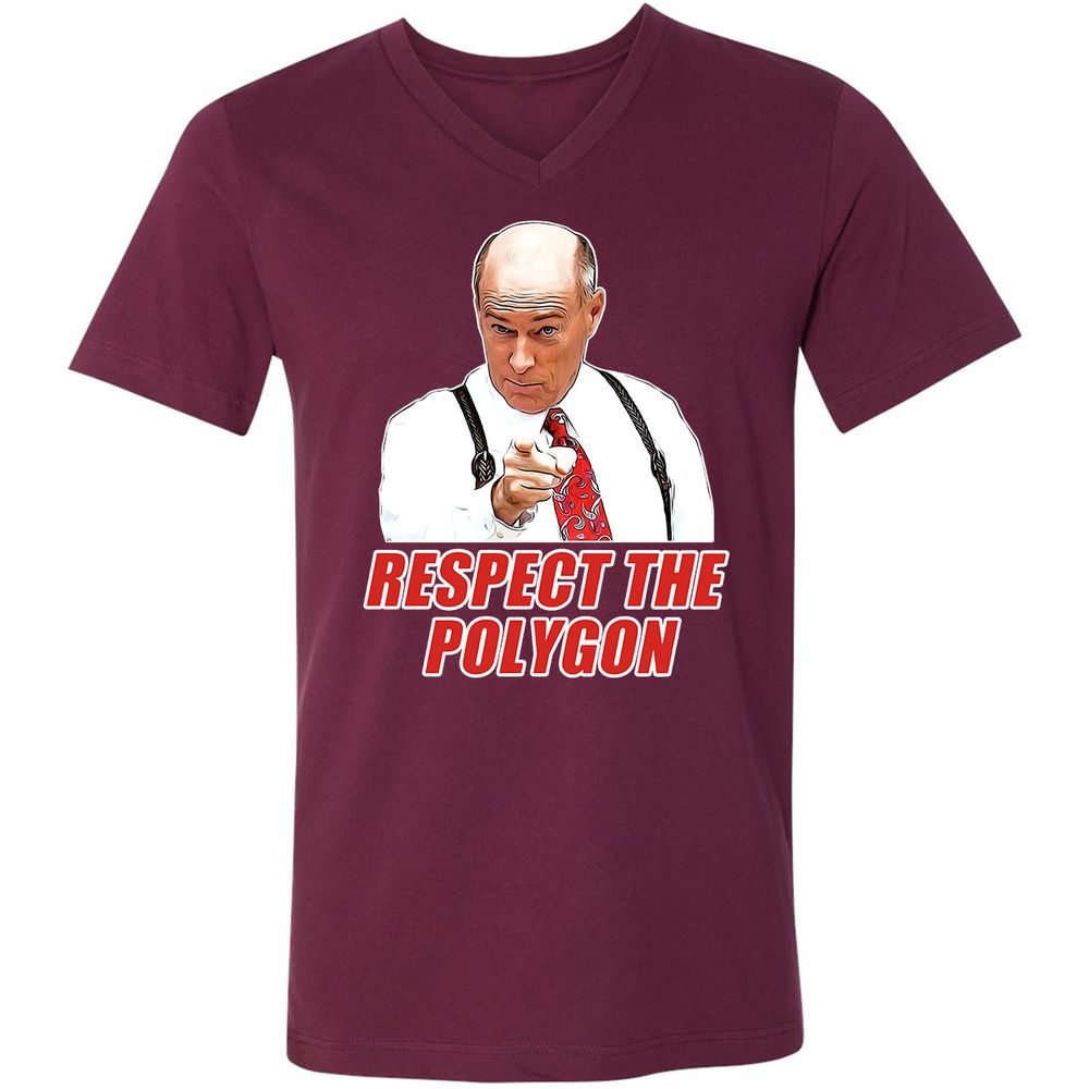 Unisex V-Neck T-Shirt - UY2YVLBX - Maroon - 6