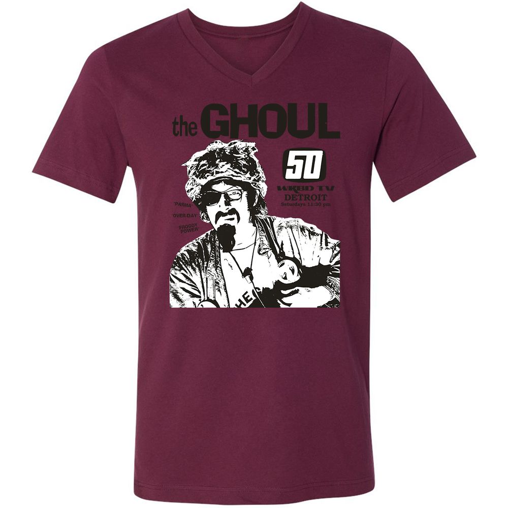Unisex V-Neck T-Shirt - GSB3RW4P - Maroon - 6