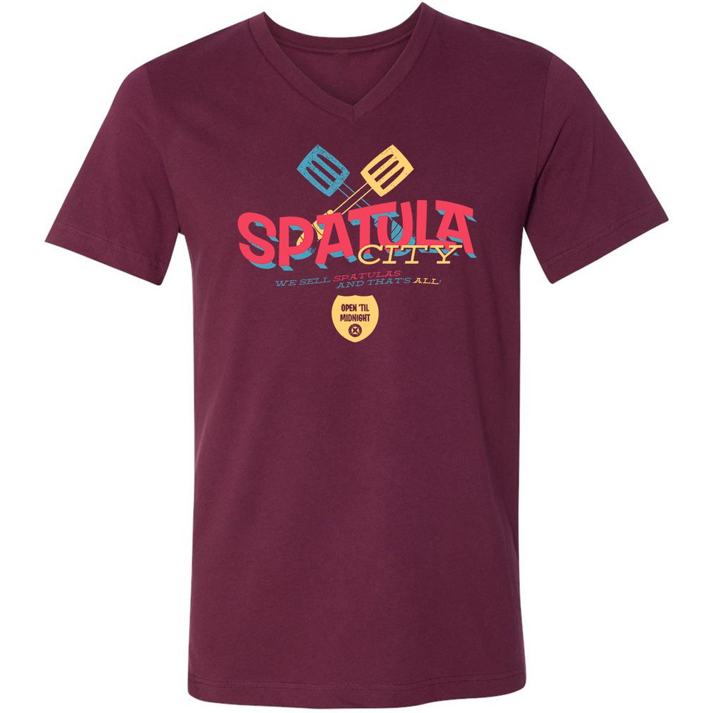 Unisex V-Neck T-Shirt - MPY5R1K1 - Maroon - 6