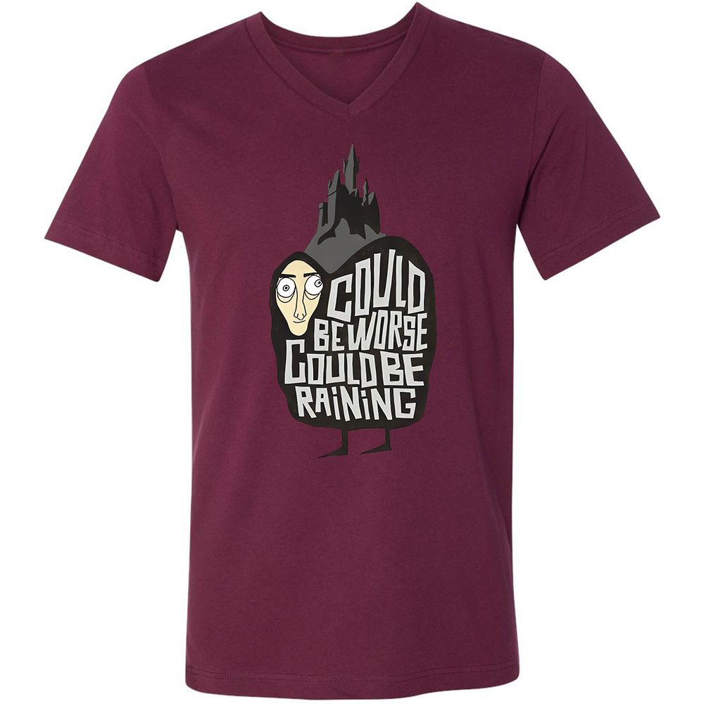 Unisex V-Neck T-Shirt - RCLJ9FN7 - Maroon - 6