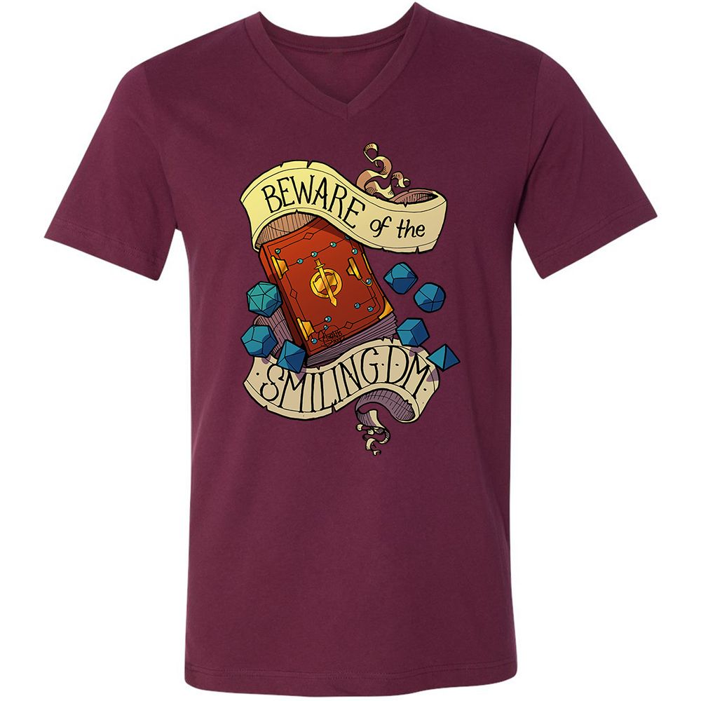 Unisex V-Neck T-Shirt - EFMTYBN7 - Maroon - 6