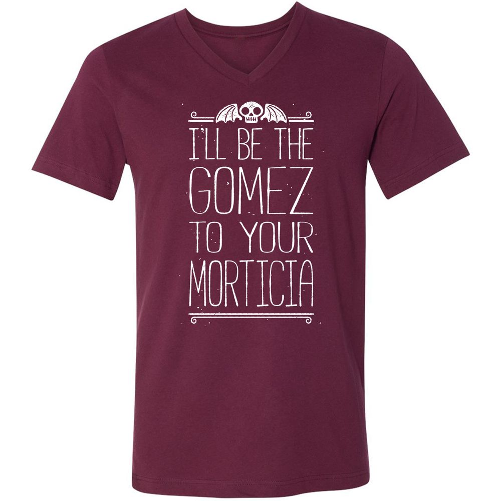 Unisex V-Neck T-Shirt - EK7GK5YN - Maroon - 6
