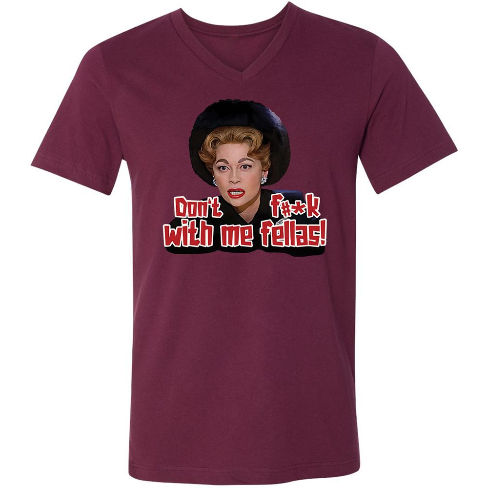 Unisex V-Neck T-Shirt - LSMPKTT8 - Maroon - 6