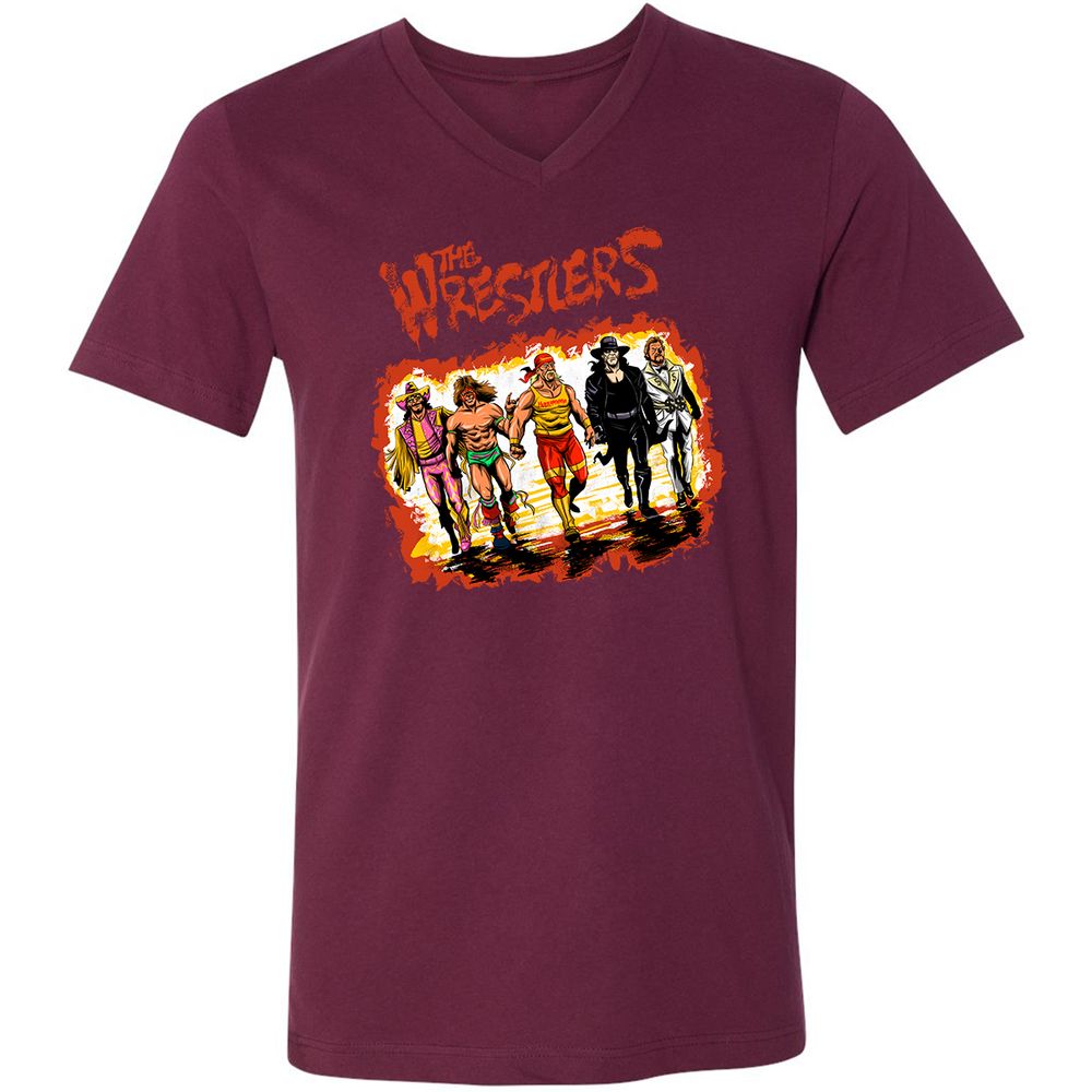 Unisex V-Neck T-Shirt - 2SWHU13X - Maroon - 6