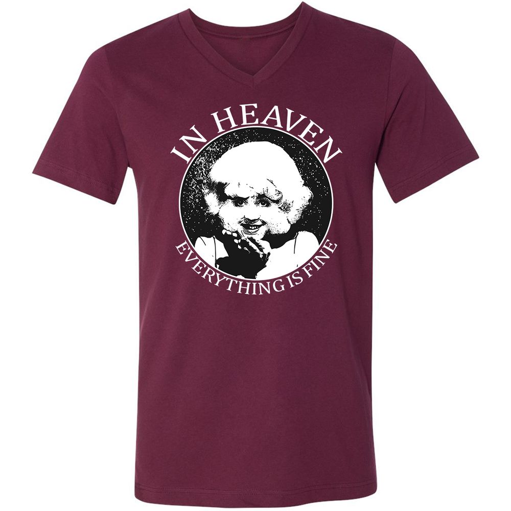 Unisex V-Neck T-Shirt - YA3CJN1B - Maroon - 6