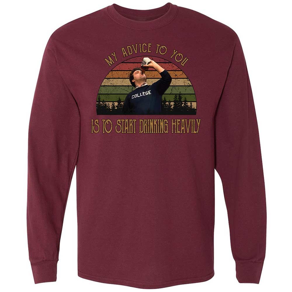 Long Sleeve T-Shirt - XPHL8S83 - Maroon - 6