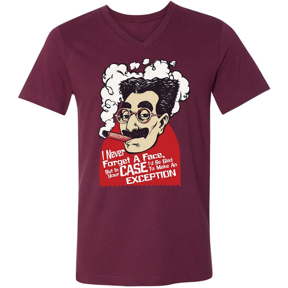 Unisex V-Neck T-Shirt - A34NAK4N - Maroon - 6