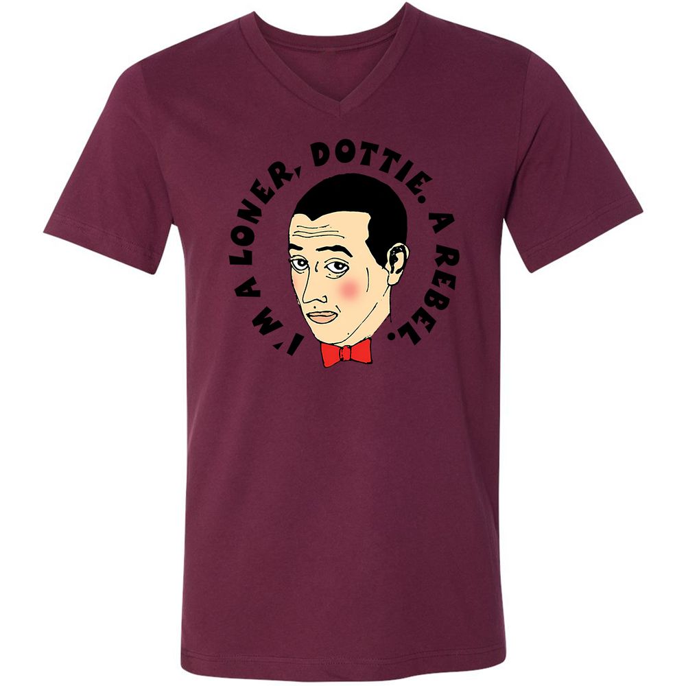 Unisex V-Neck T-Shirt - VCYUBSV3 - Maroon - 6
