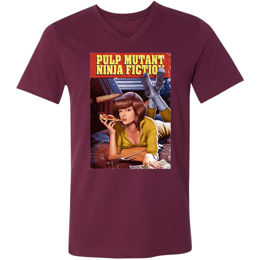 Unisex V-Neck T-Shirt - T3YBCC1N - Maroon - 6