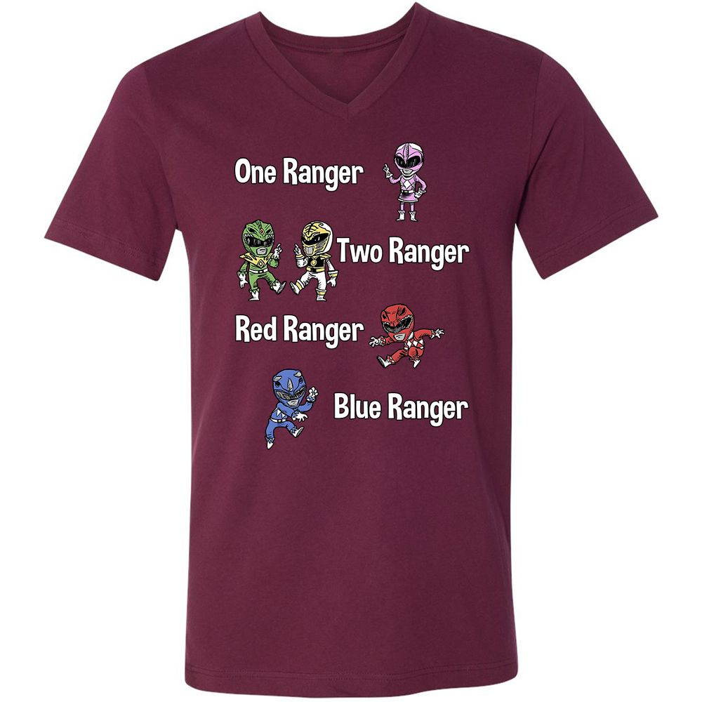 Unisex V-Neck T-Shirt - 72DADQ3Y - Maroon - 6