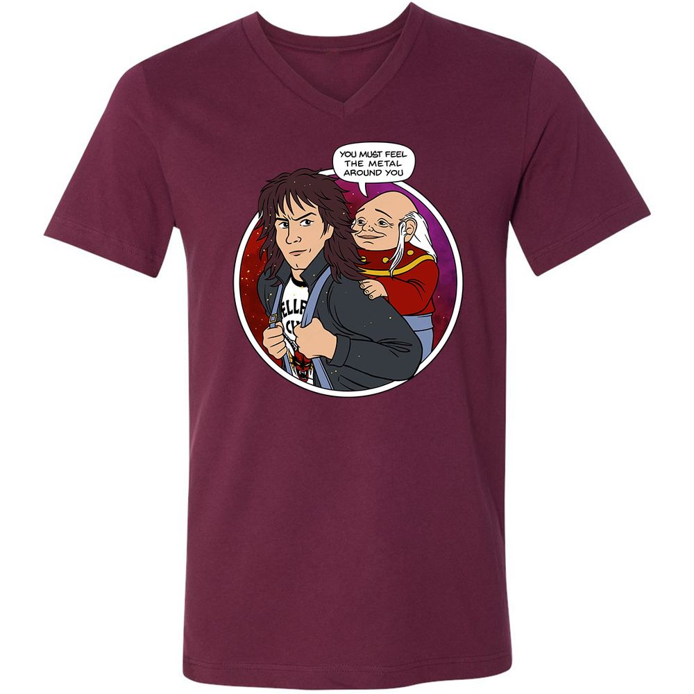 Unisex V-Neck T-Shirt - ZWSC5BEV - Maroon - 6