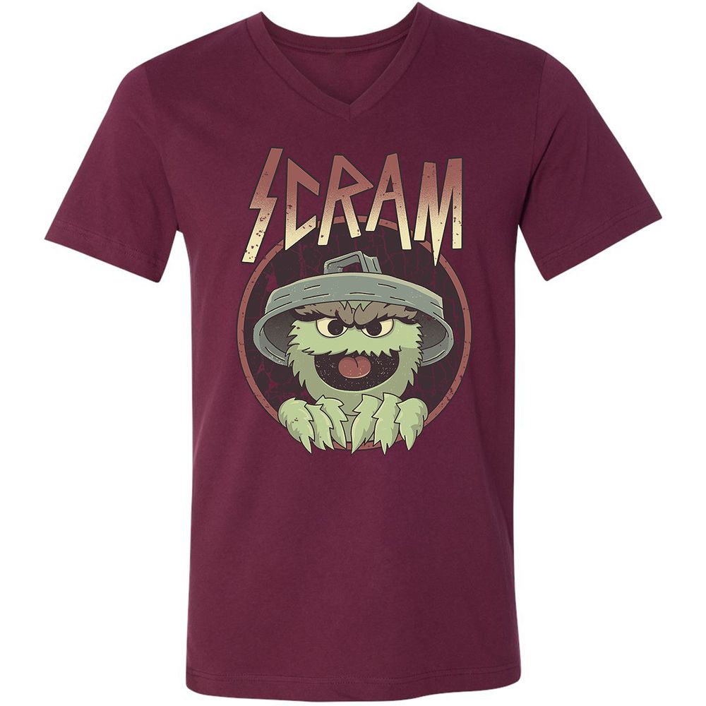 Unisex V-Neck T-Shirt - 6NJ5Y3P1 - Maroon - 6