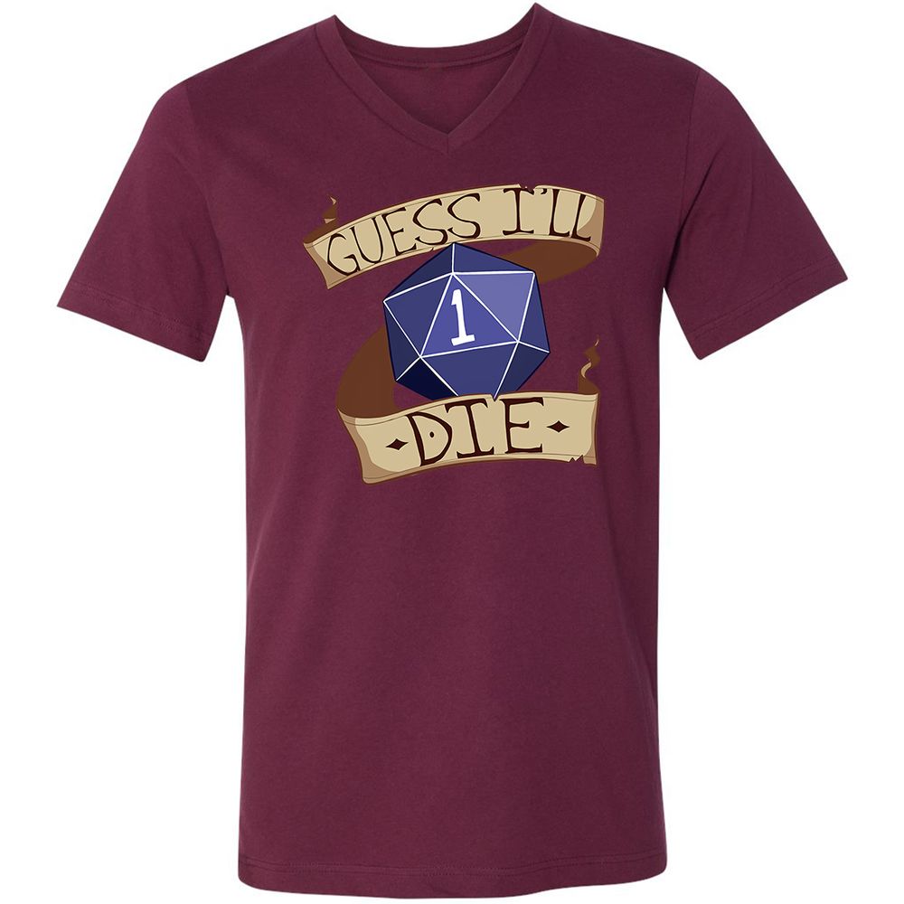 Unisex V-Neck T-Shirt - 53LLEPNS - Maroon - 6