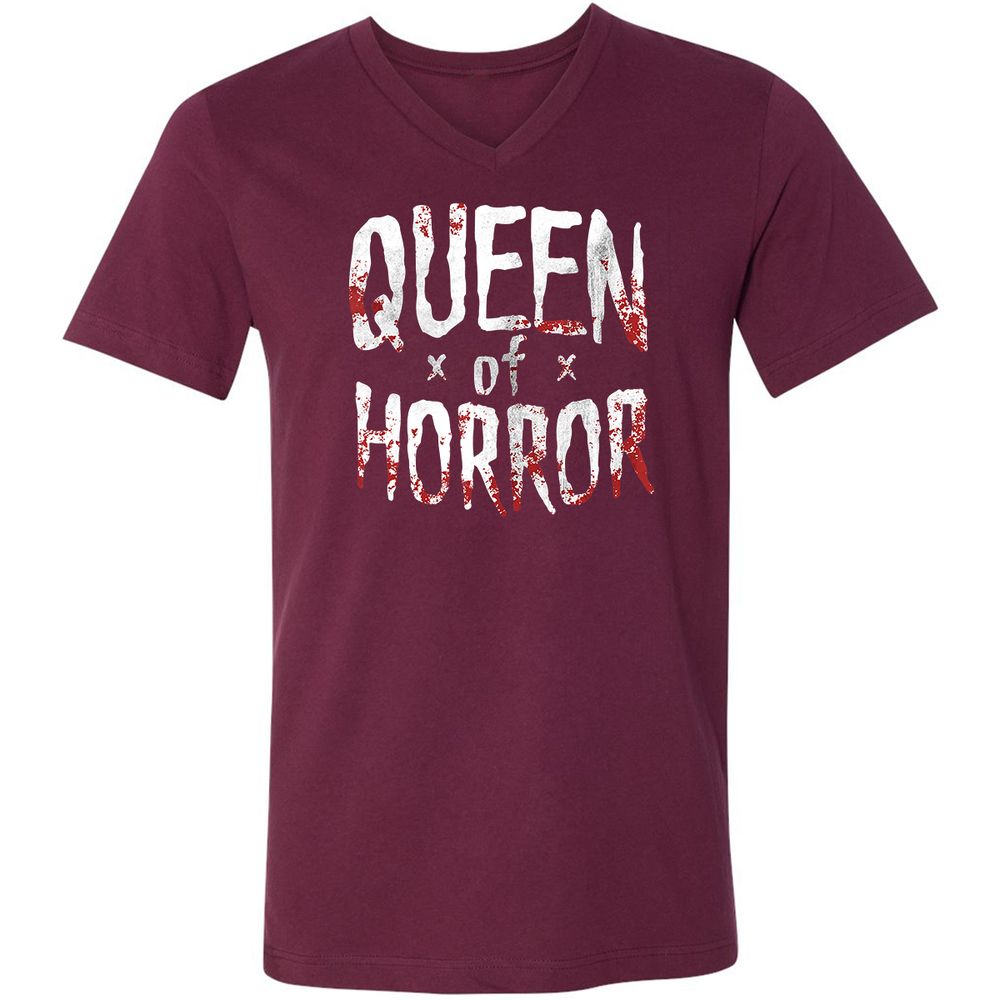 Unisex V-Neck T-Shirt - NFZNU3F8 - Maroon - 6