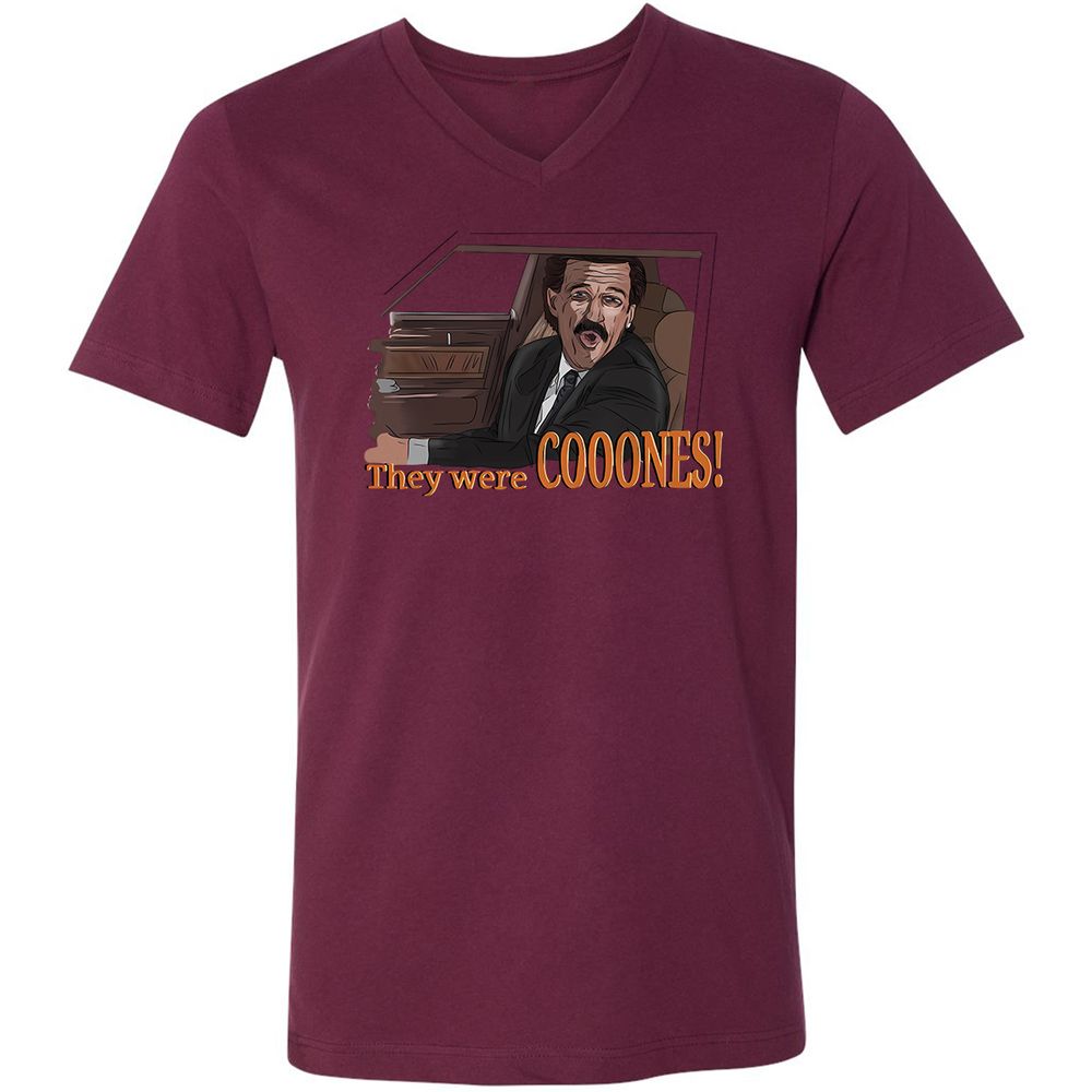 Unisex V-Neck T-Shirt - WS6JSYWS - Maroon - 6