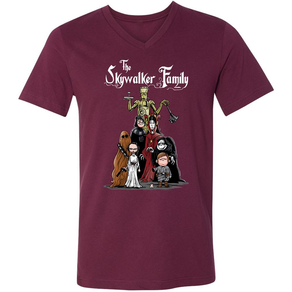 Unisex V-Neck T-Shirt - G32X6R1R - Maroon - 6