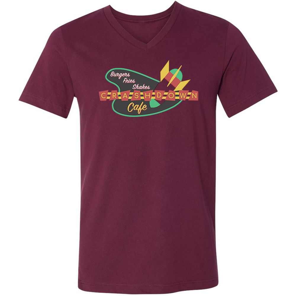 Unisex V-Neck T-Shirt - SXKYPRVR - Maroon - 6