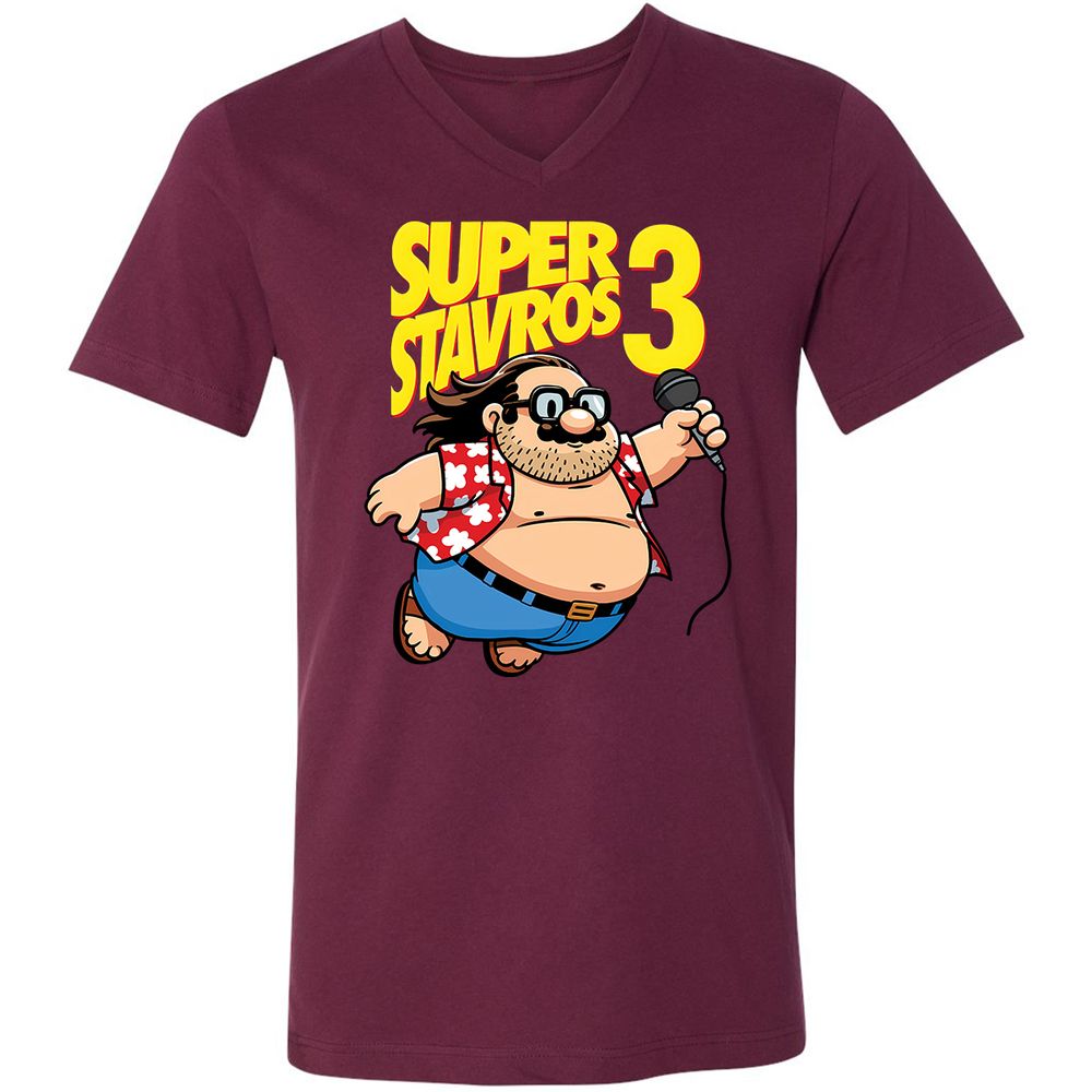 Unisex V-Neck T-Shirt - 5S5ELTRJ - Maroon - 6