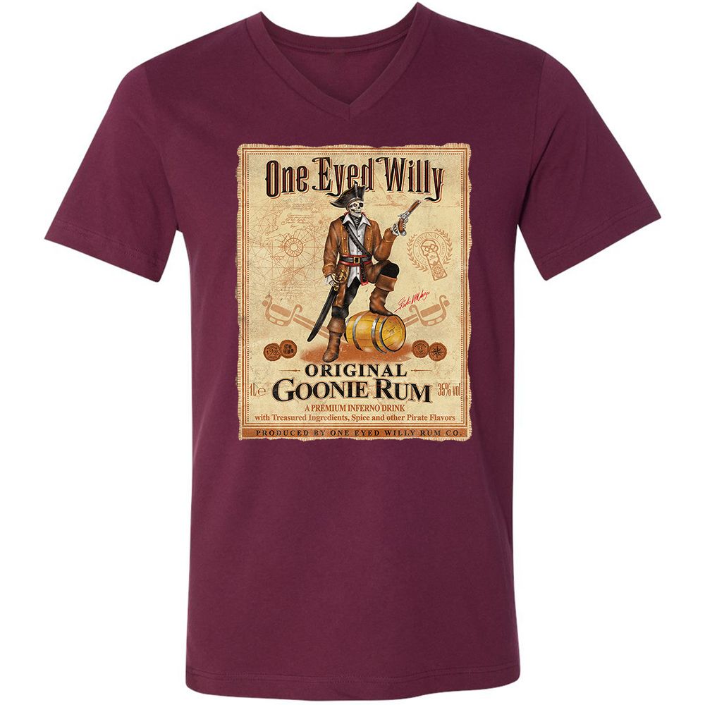 Unisex V-Neck T-Shirt - PL9BDCCB - Maroon - 6