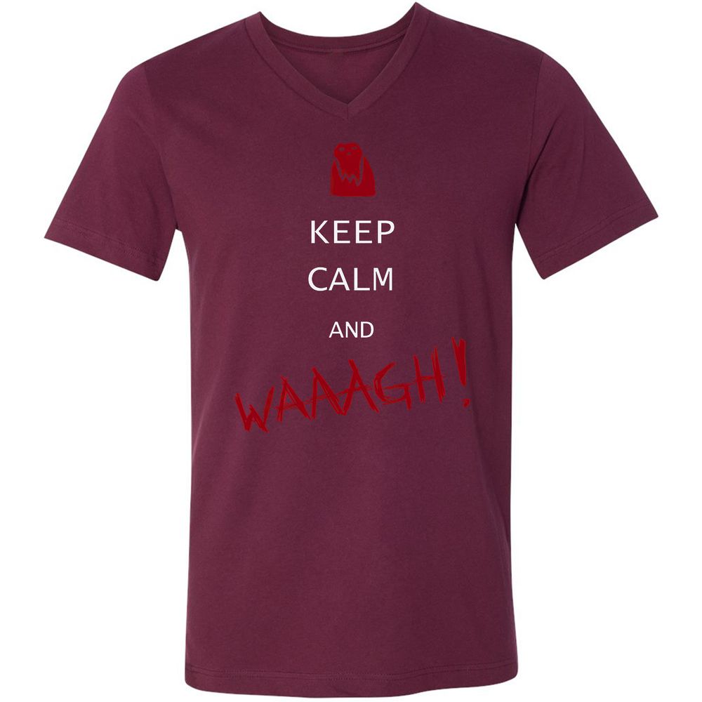 Unisex V-Neck T-Shirt - 4PCUZHVR - Maroon - 6
