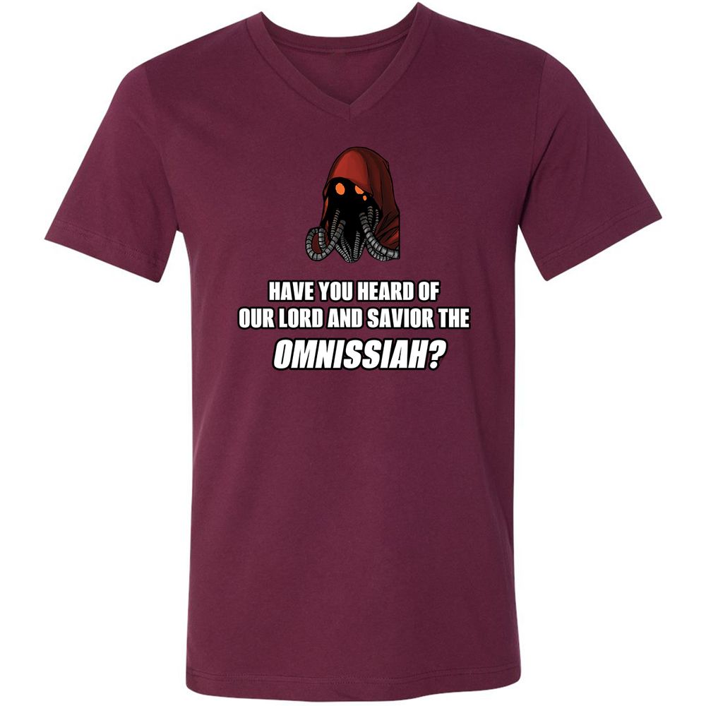 Unisex V-Neck T-Shirt - V1U93LBB - Maroon - 6