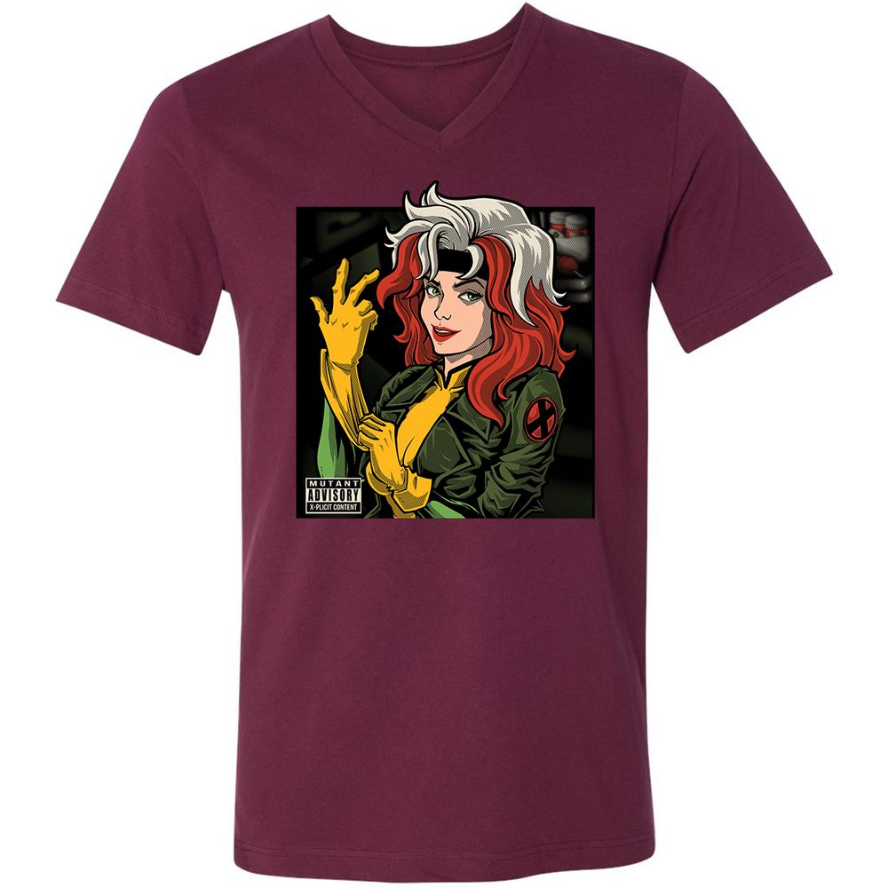 Unisex V-Neck T-Shirt - P4982FDN - Maroon - 6