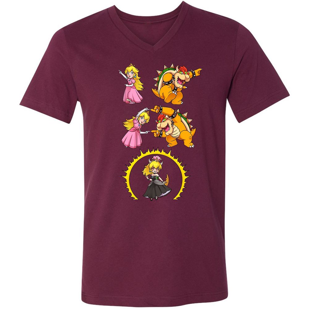 Unisex V-Neck T-Shirt - JT5EX52S - Maroon - 6