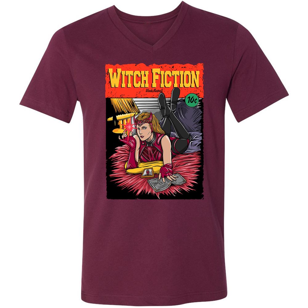 Unisex V-Neck T-Shirt - AELXATWA - Maroon - 6